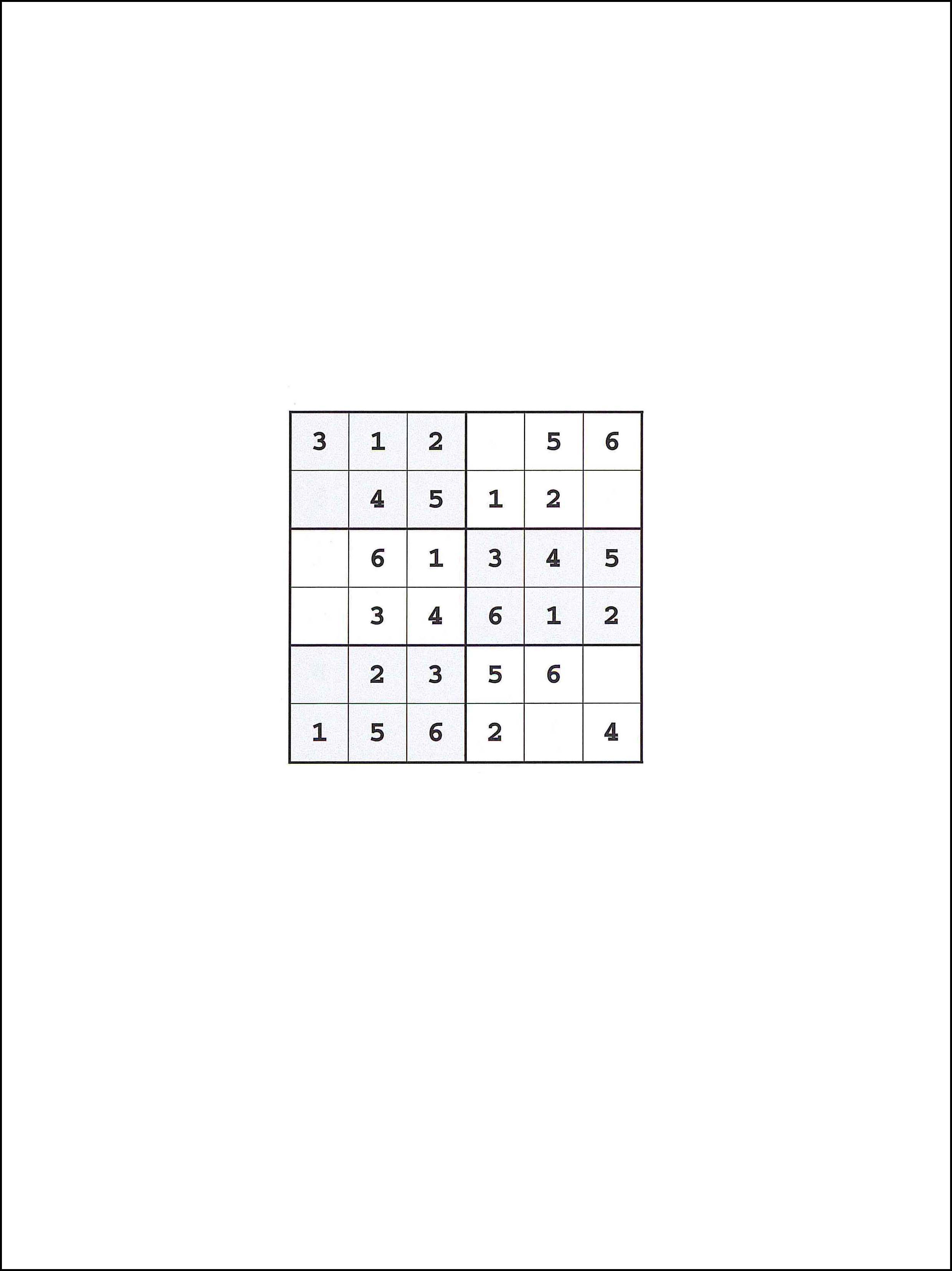 Sudoku 6x6 29