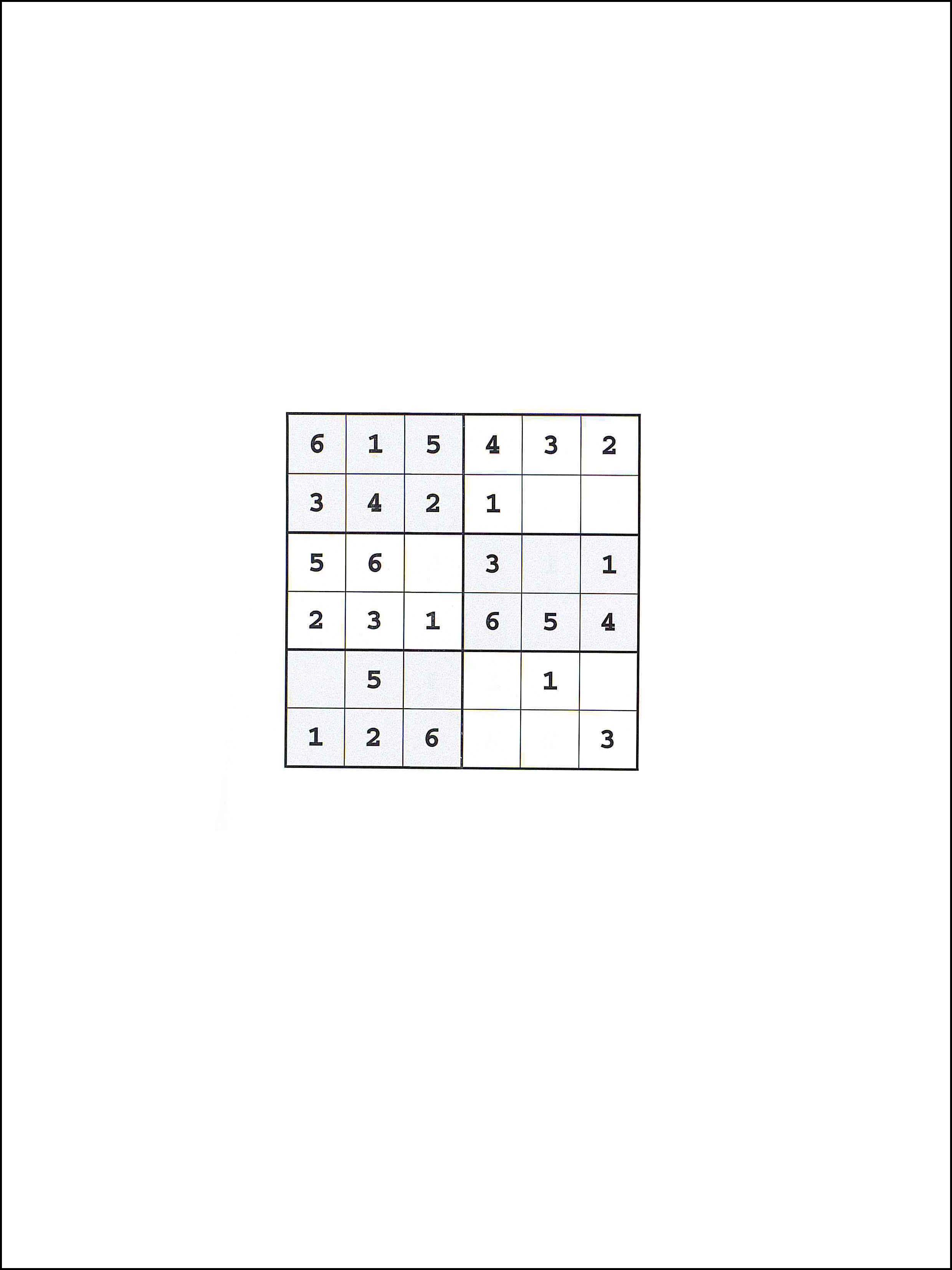 Sudoku 6x6 39