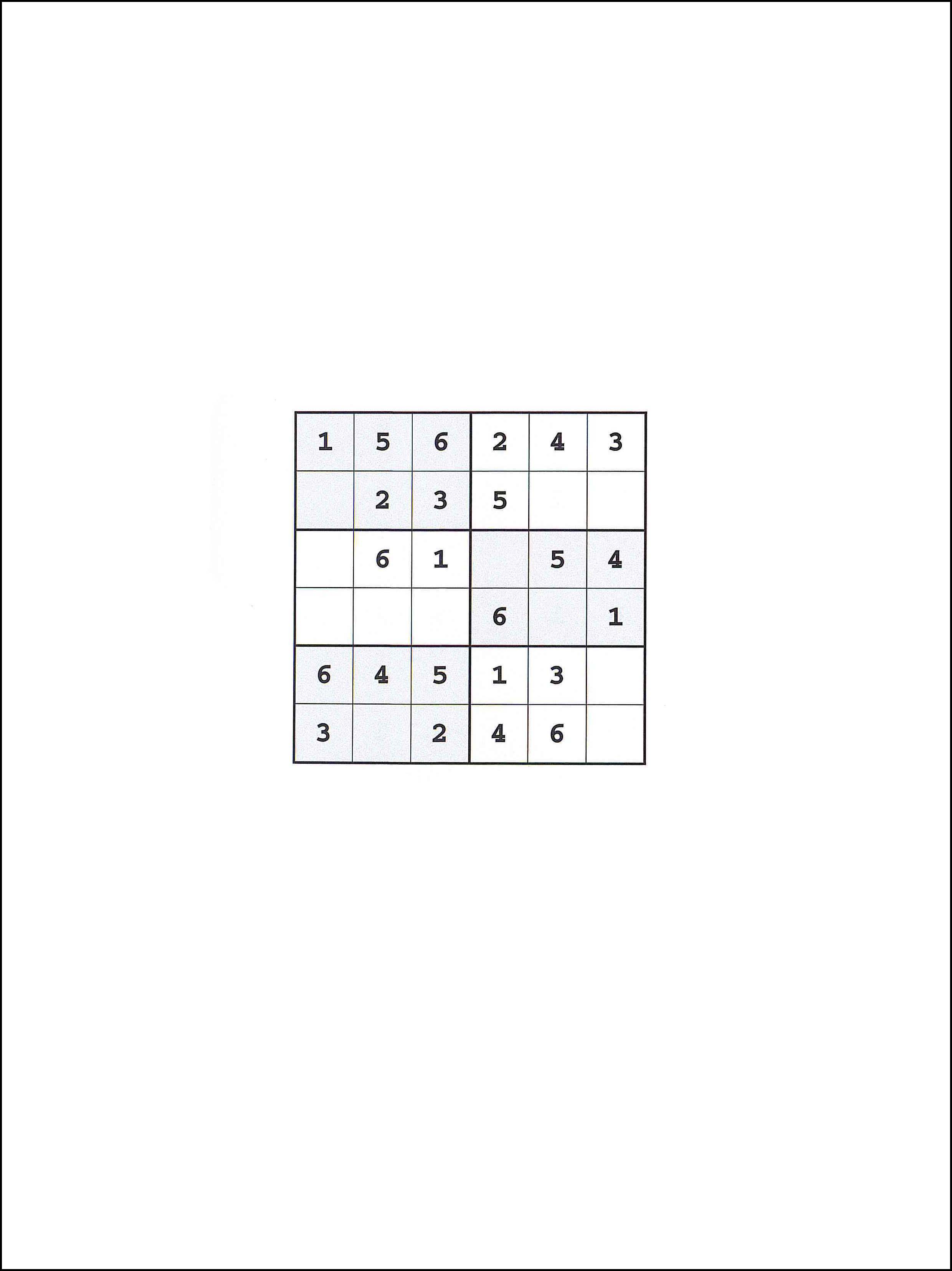 Sudoku 6x6 92