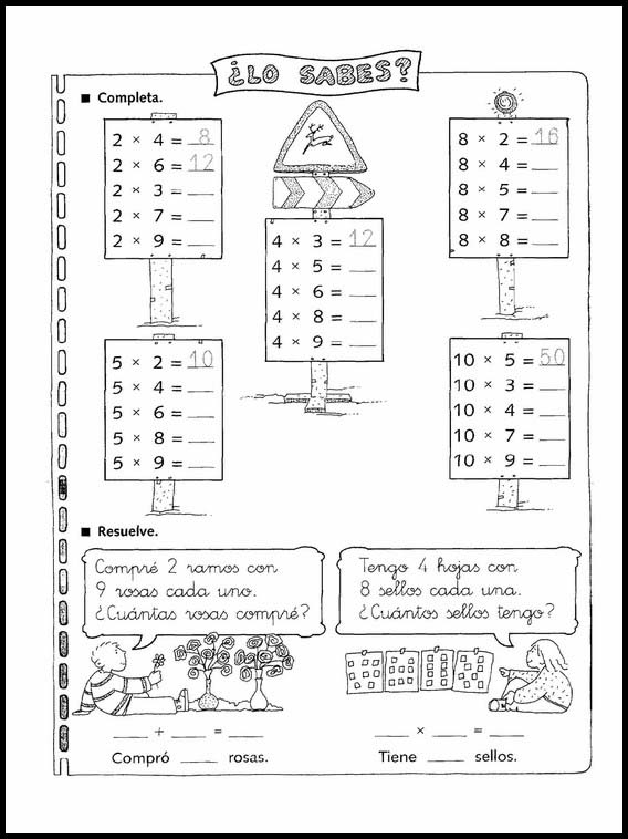 Multiplikationer fun att lära sig Spanska 6