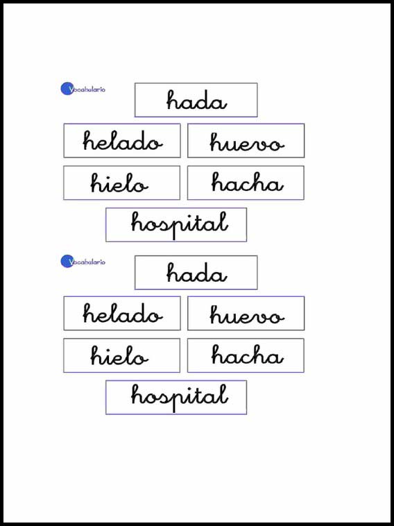 Vokabulär att lära sig Spanska 8